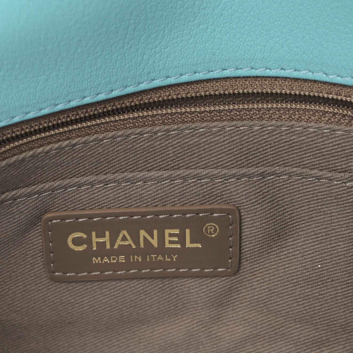 Chanel Goatskin Stitched Casual Trip Single Flap Light Blue 6 of 9