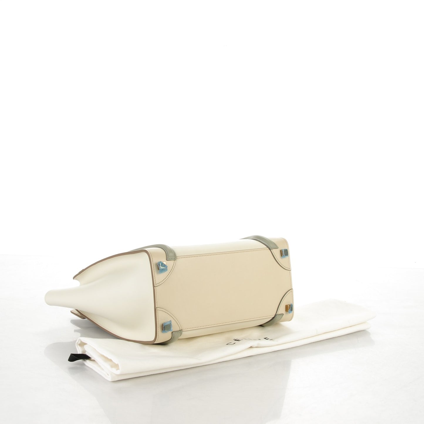 Shiny Smooth Calfskin Micro Tri-Color Luggage Natural
