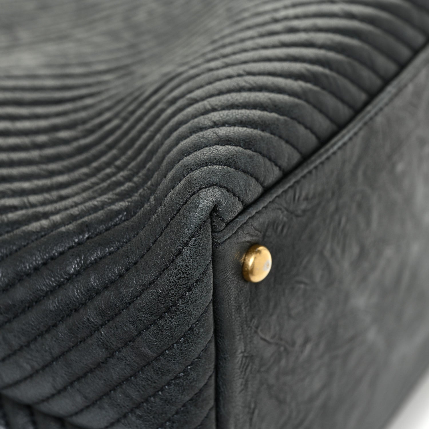 Chanel Wrinkled Lambskin Chevron Quilted Large Surpique Tote Black 15 of 18