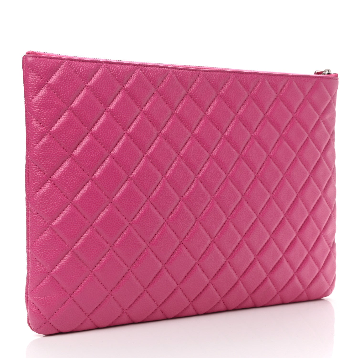 Chanel Caviar Quilted Large Cosmetic Case Pink 3 of 7