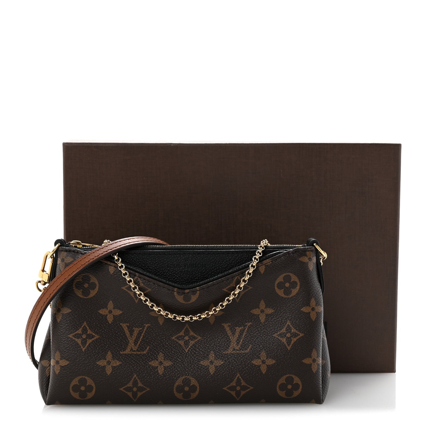 Louis Vuitton Monogram Pallas Clutch Black 15 of 15