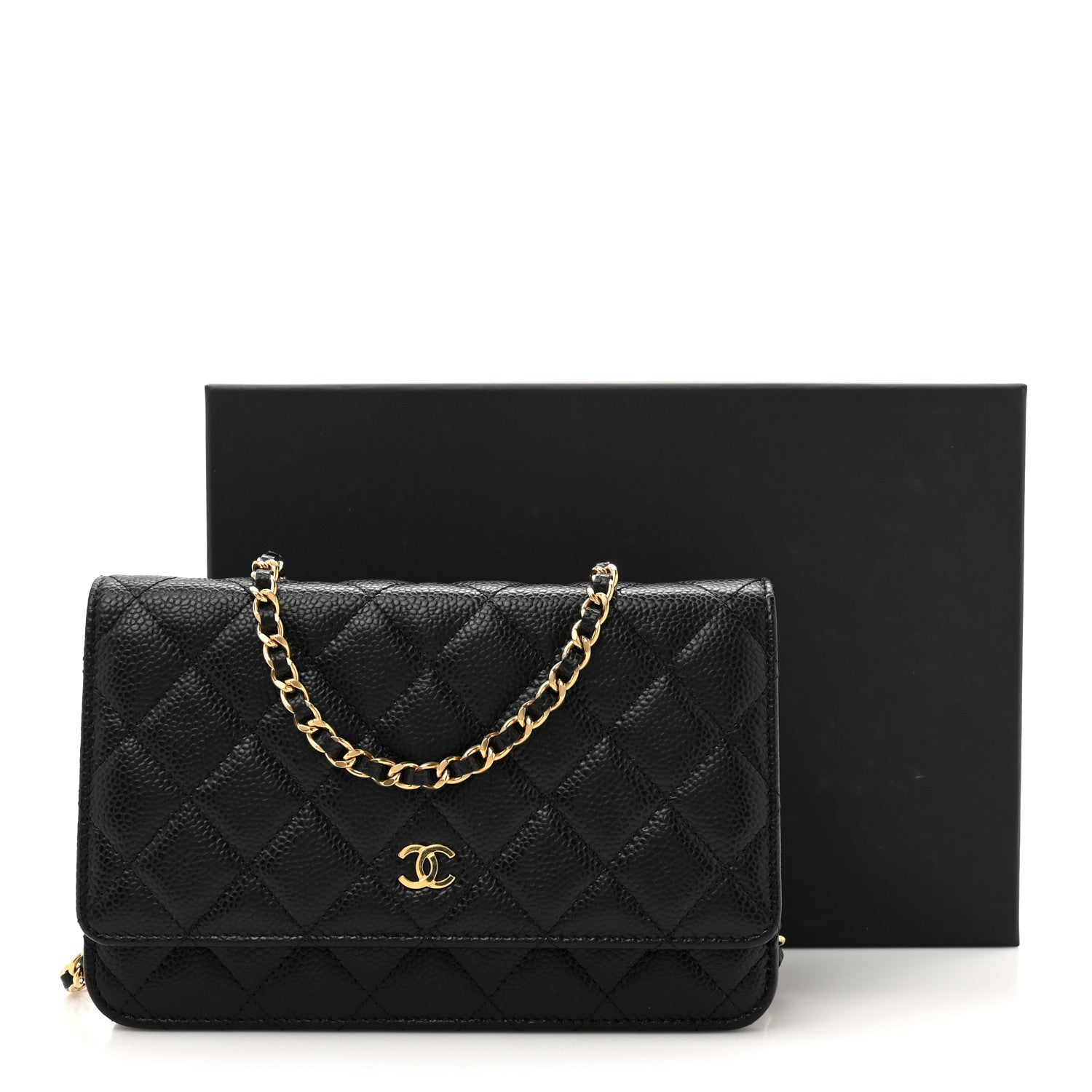 Chanel Caviar Quilted Wallet On Chain WOC Black 12 of 12