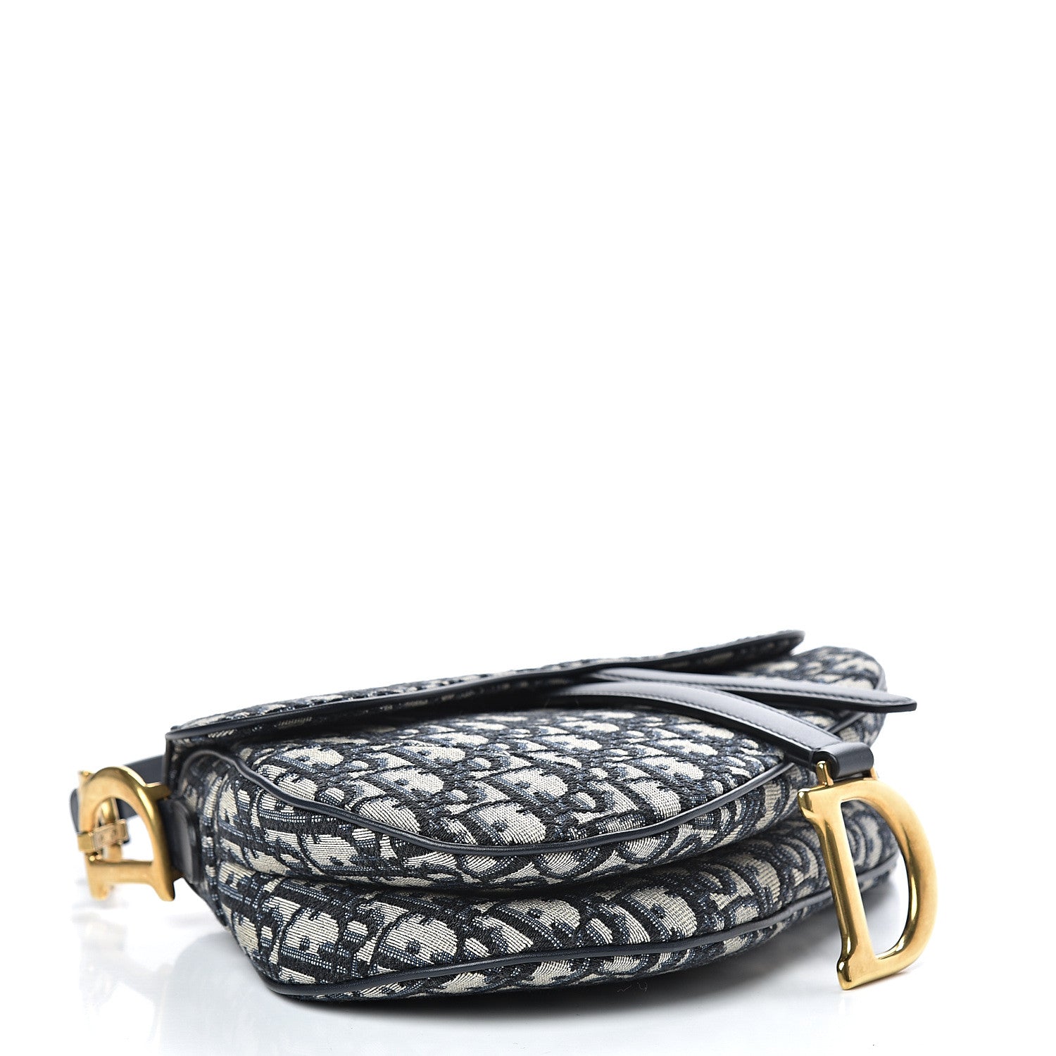 Christian Dior Oblique Saddle Bag Blue 3 of 9