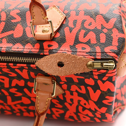 Louis Vuitton Monogram Graffiti Speedy 30 Orange 5 of 11