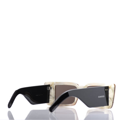 Gucci Acetate Rectangular Flap GG0543S Sunglasses White Black 4 of 8