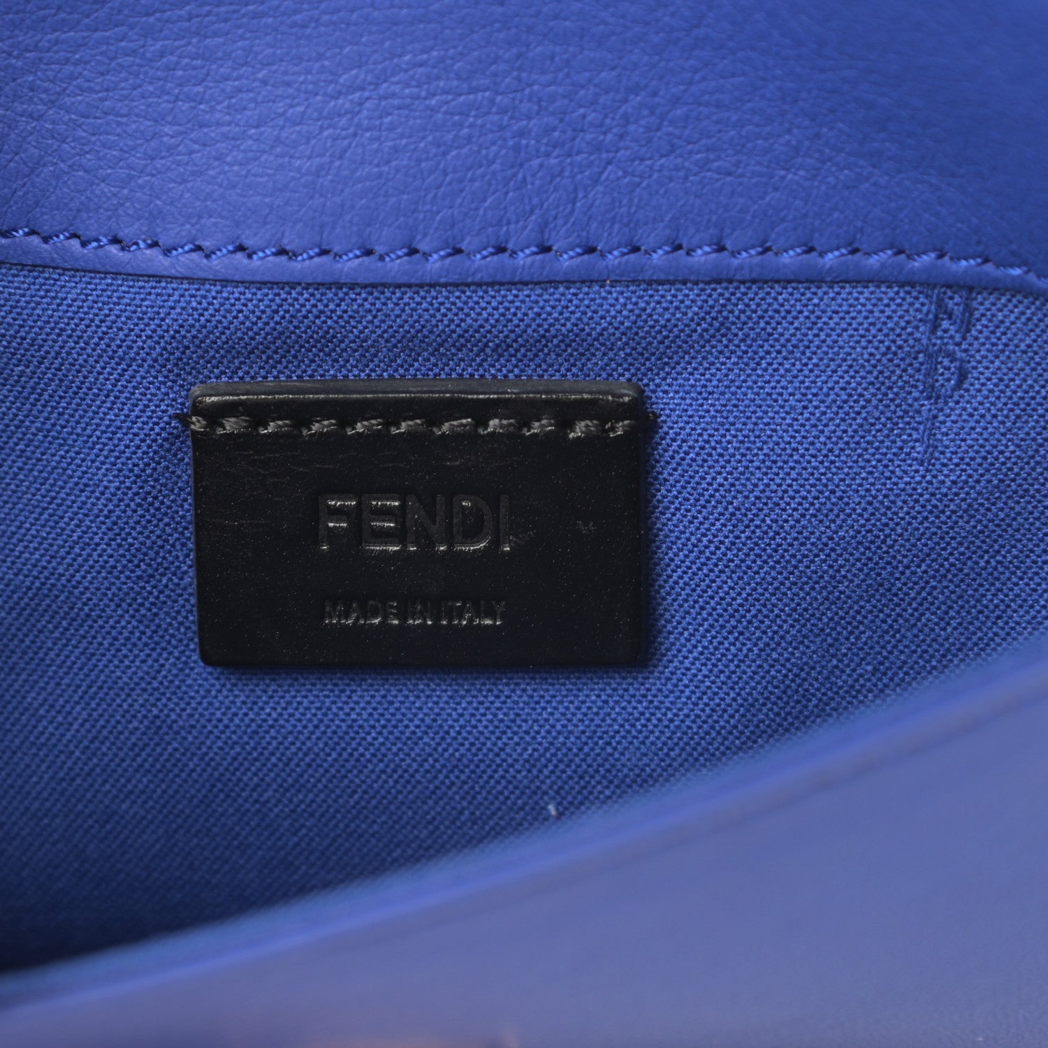 Fendi Vitello Flamingo Tube Wallet on Chain Blue Neon 6 of 12