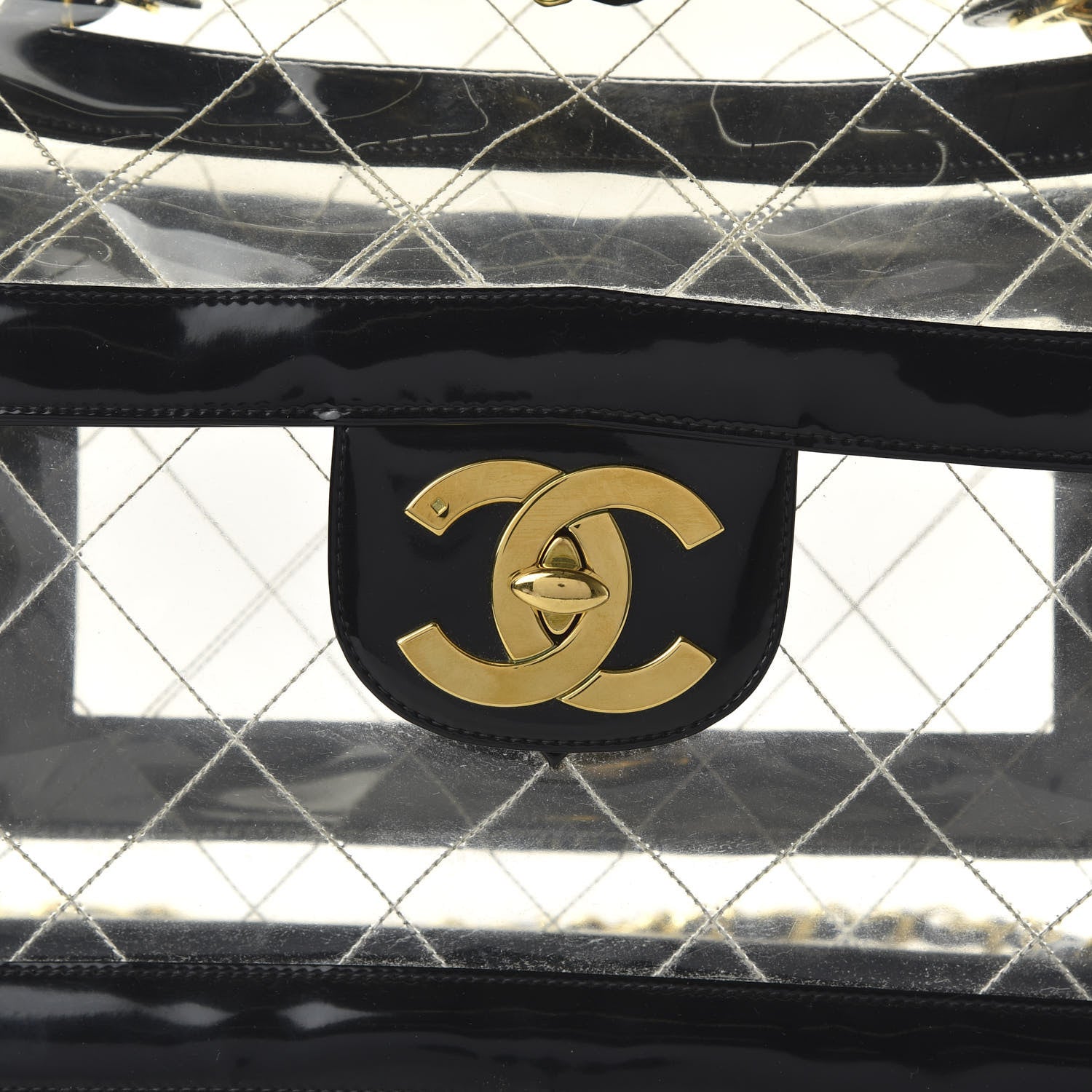 Chanel PVC Quilted Maxi Flap Black 10 of 10