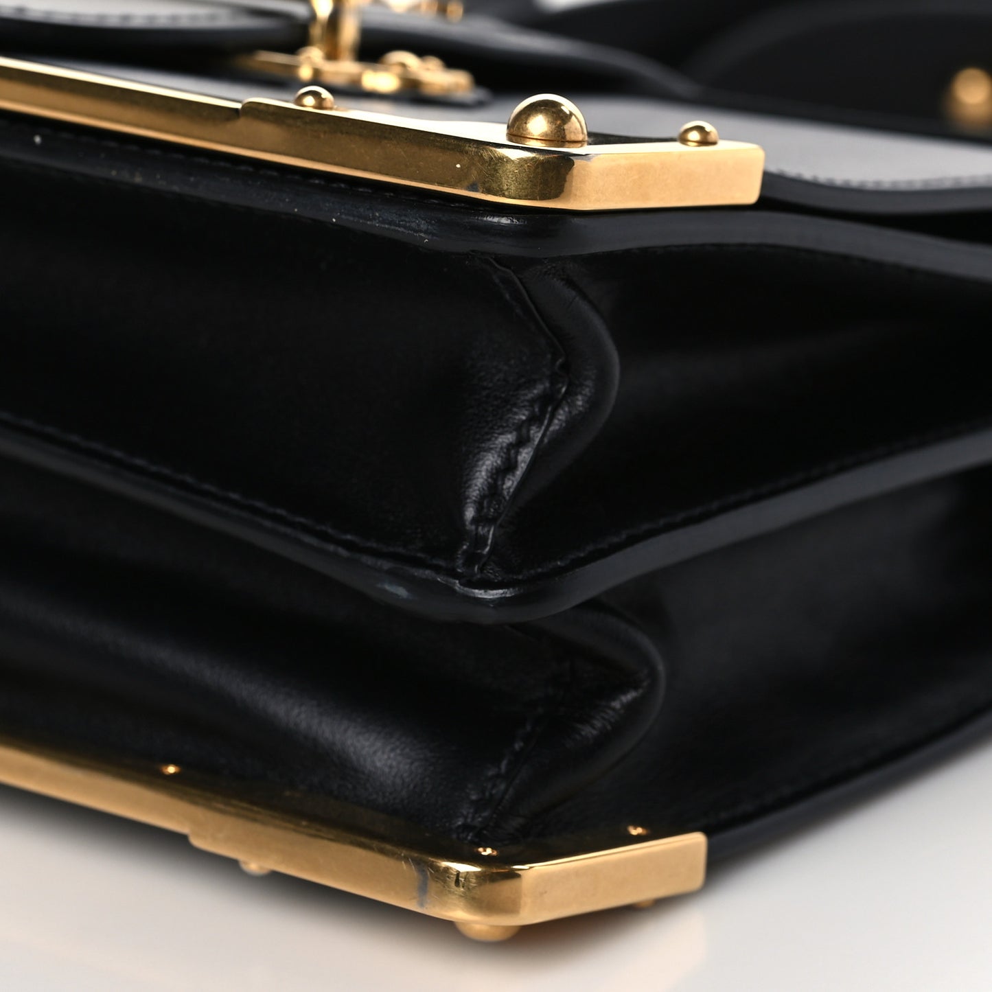 City Calf Saffiano Mini Cahier Bag Black