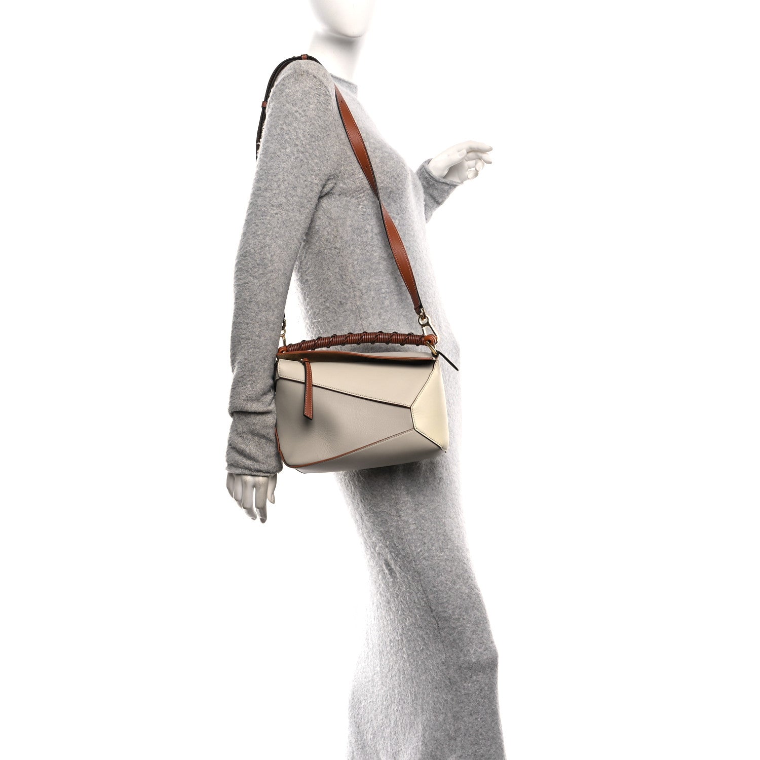 Loewe Calfskin Small Puzzle Edge Bag Ghost Soft White 2 of 12
