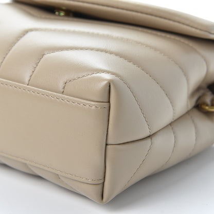 Saint Laurent Calfskin Y Quilted Monogram Toy Loulou Crossbody Bag Dark Beige 6 of 11