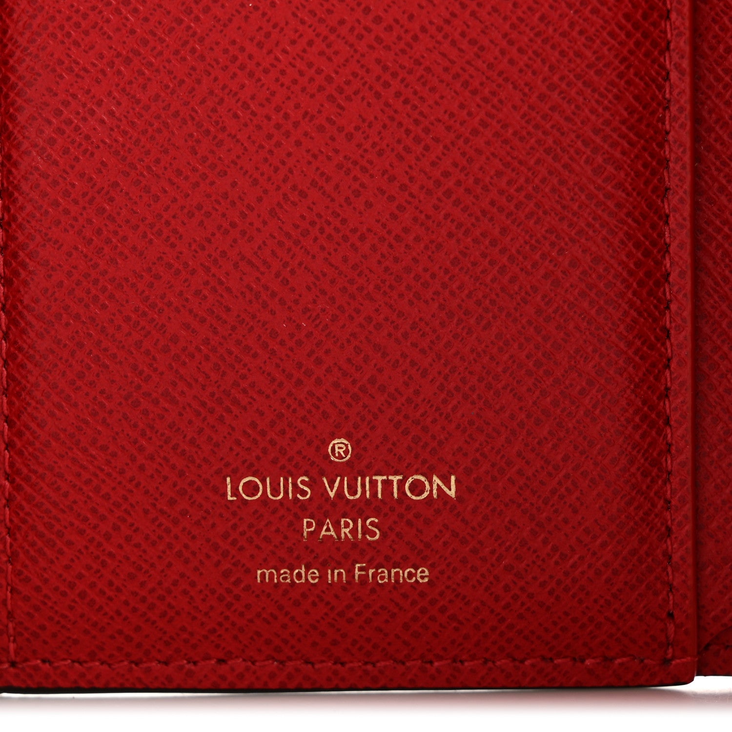 Louis Vuitton Damier Ebene Victorine Wallet Red 6 of 11