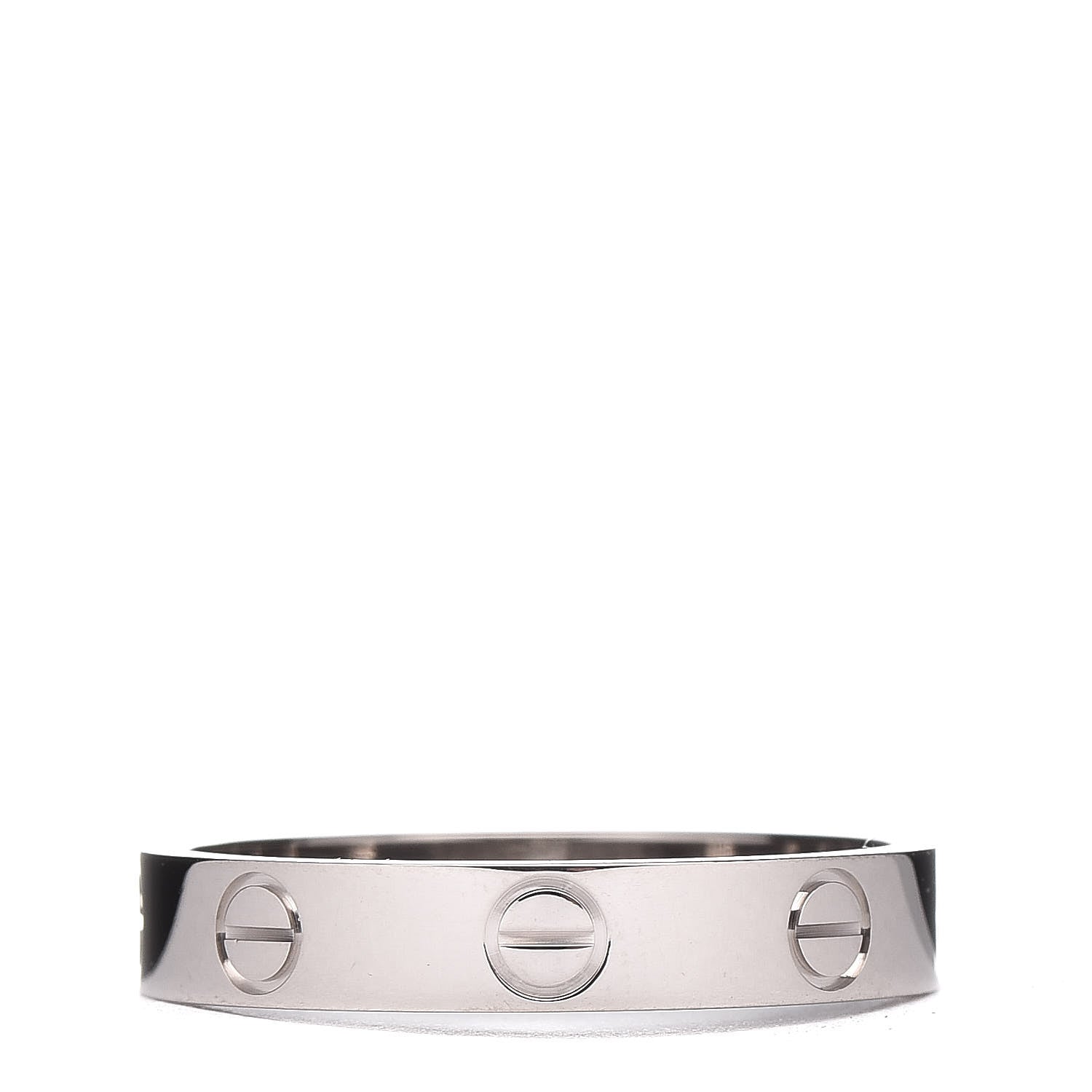 Cartier 18K White Gold 3.5mm LOVE Wedding Band Ring 54 6.75 3 of 6
