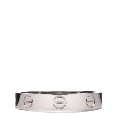 Cartier 18K White Gold 3.5mm LOVE Wedding Band Ring 54 6.75 3 of 6
