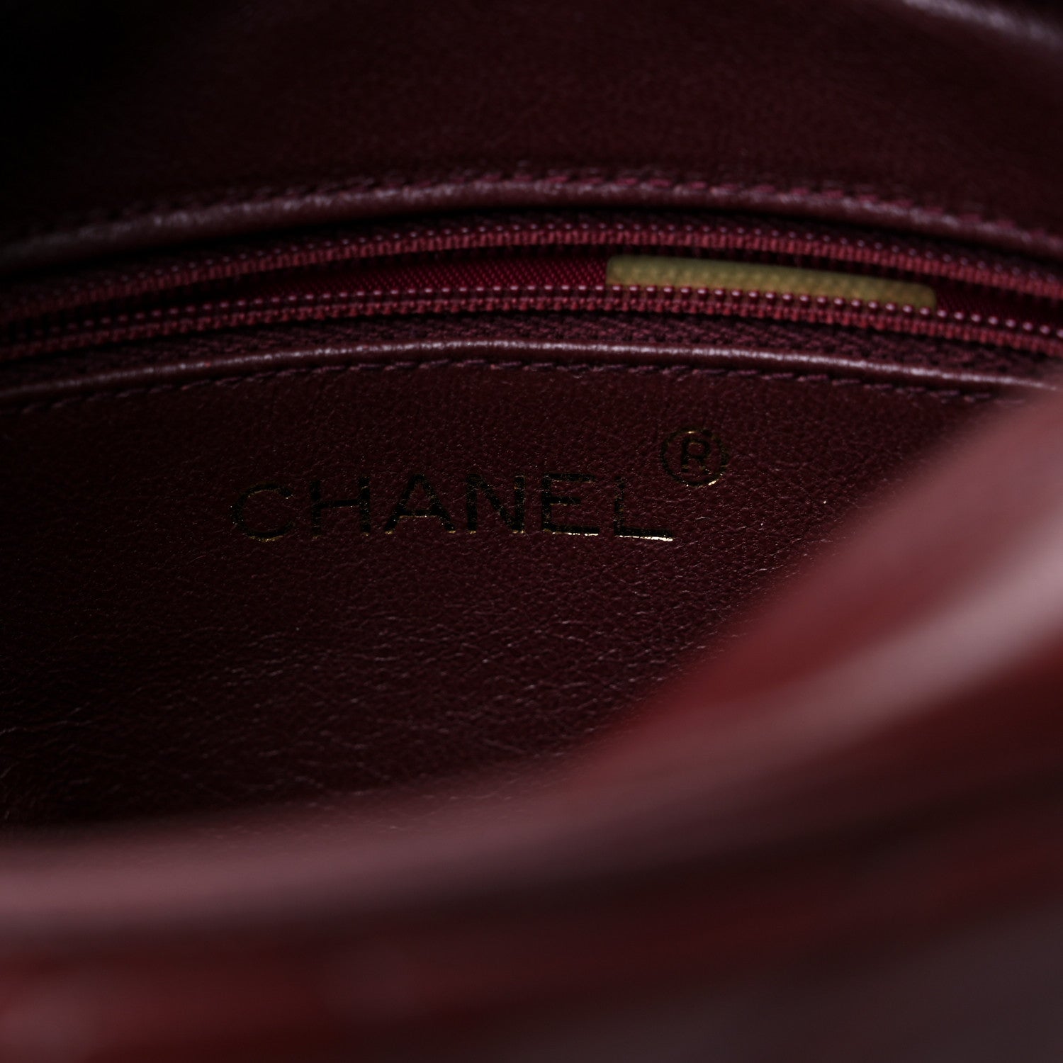 Chanel Lambskin Quilted Tassel CC Camera Case Burgundy 6 of 14