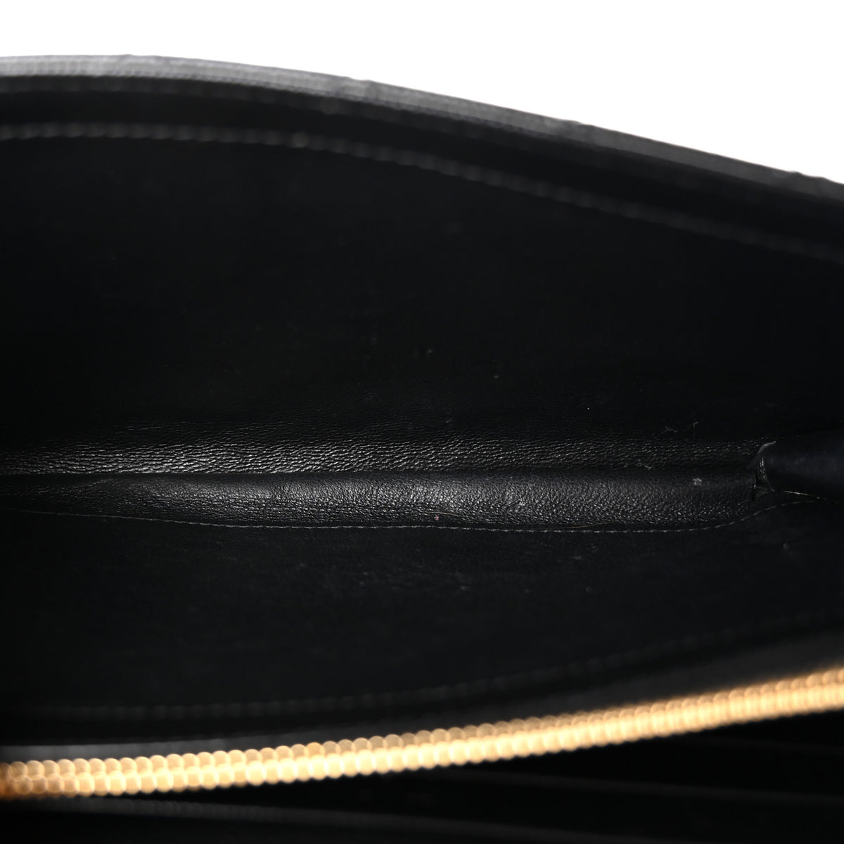Saint Laurent Grain De Poudre Mixed Matelasse Triquilt Monogram Chain Wallet Black 5 of 10