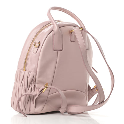 Miu Miu Nappa Matelasse Backpack Mughetto 3 of 13