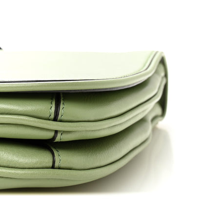 Gucci Roxy Calfskin Web Medium Blondie Top Handle Shoulder Flap Bag Salamander Green 10 of 10