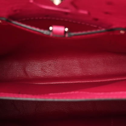 Louis Vuitton Ostrich Capucines BB Berry 6 of 14