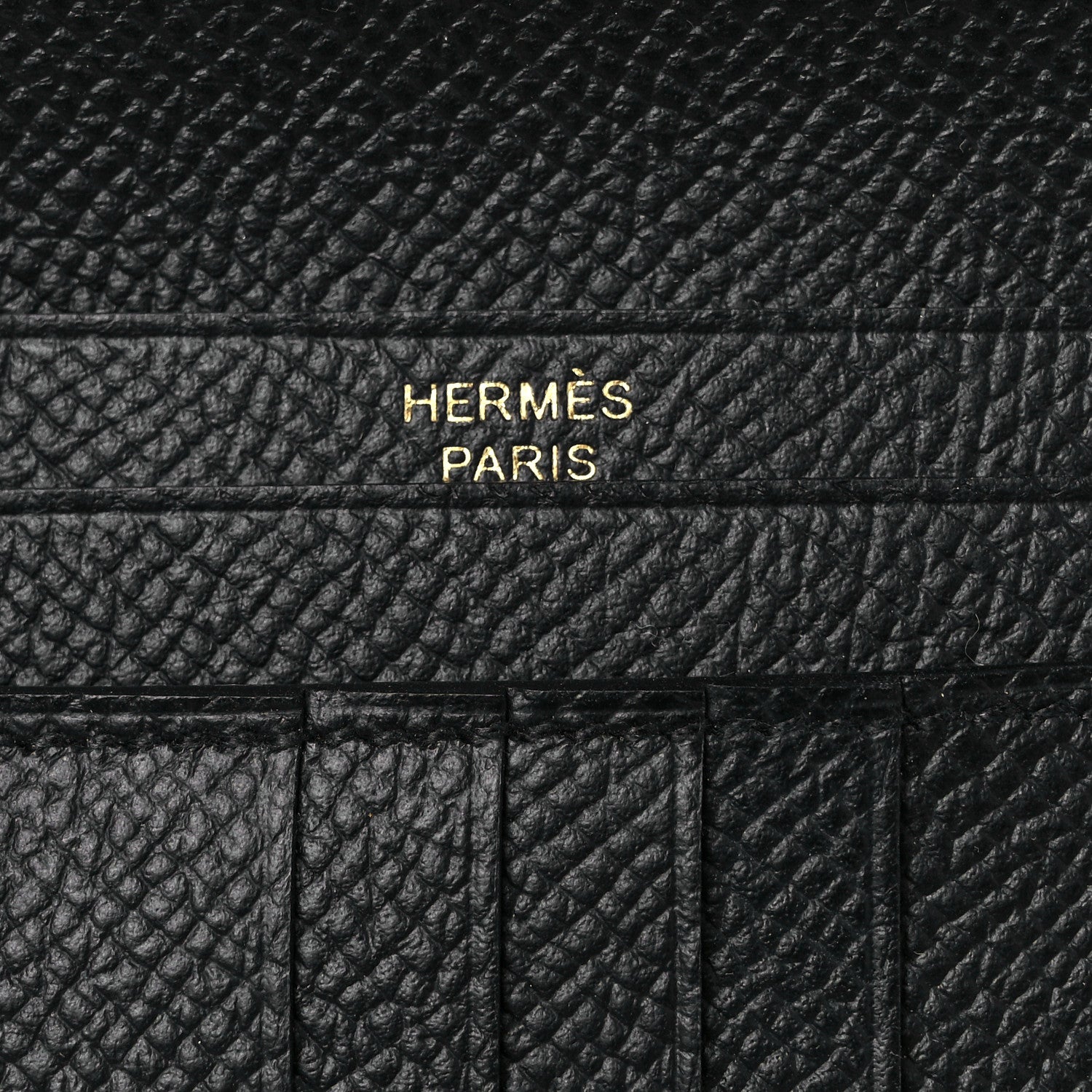 Hermes Epsom Bearn Compact Wallet Black 6 of 9