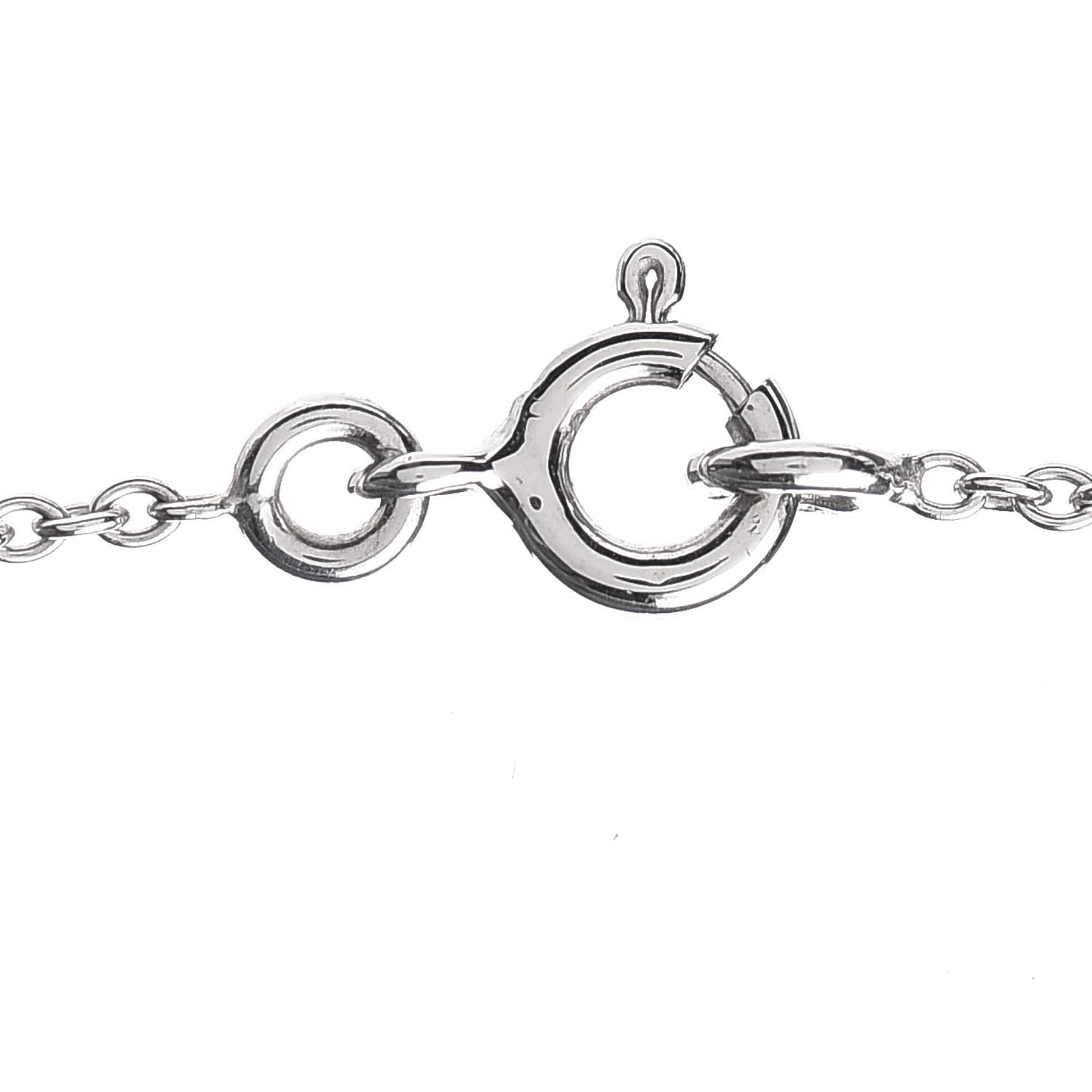 18K White Gold Diamond PM Chaine d'Ancre Enchainee Necklace