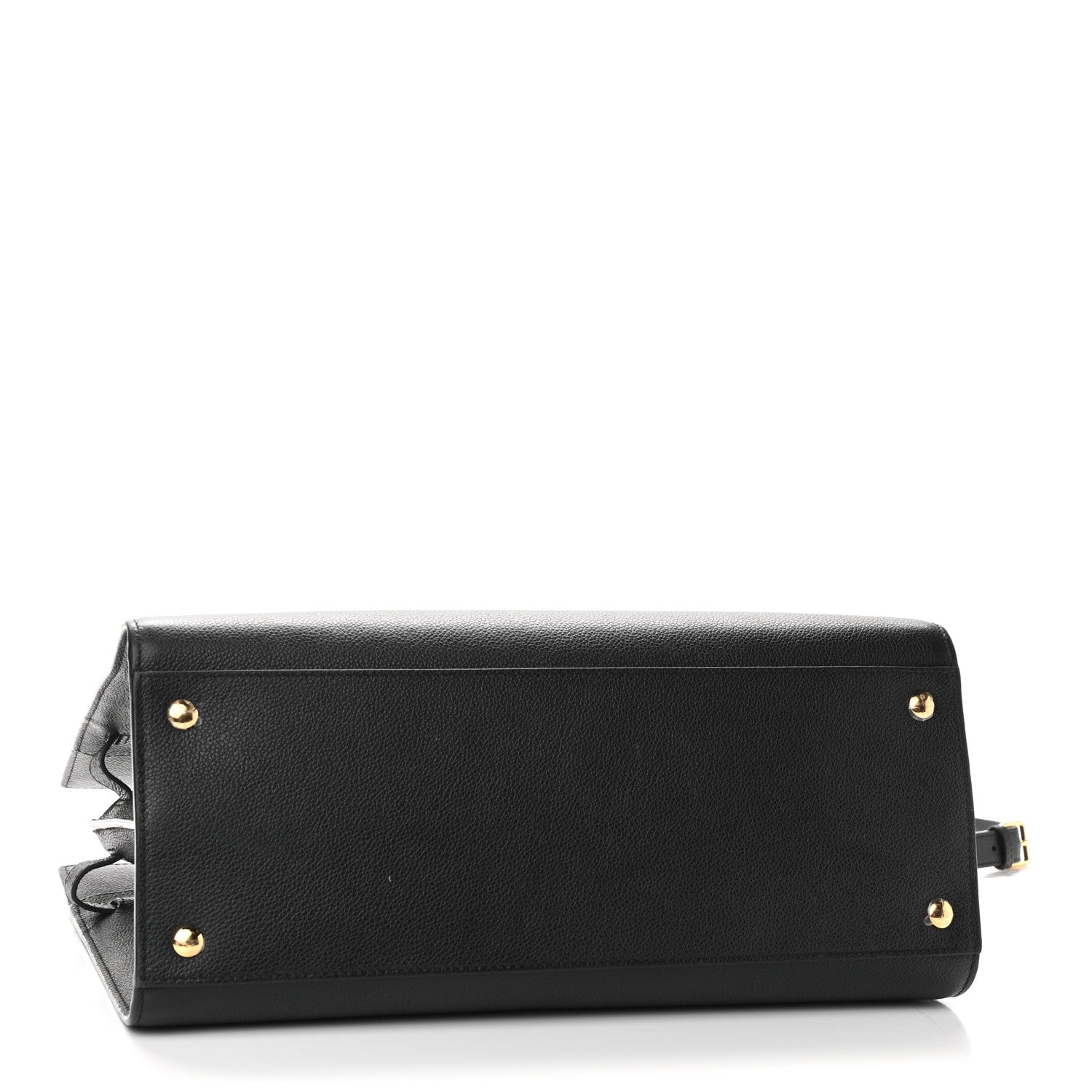 Burberry Grainy Calfskin Medium Title Bag Black 4 of 10