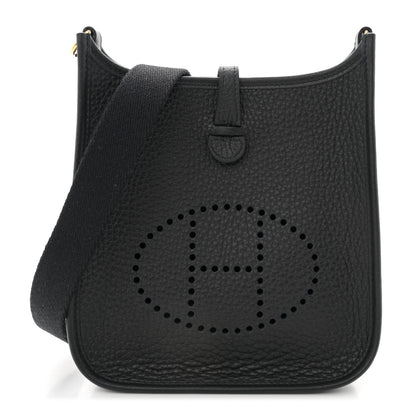 Hermes Taurillon Clemence Evelyne TPM Black 1 of 11