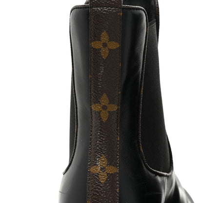 Louis Vuitton Calfskin Monogram Beaubourg Ankle Boots 40 Black 16 of 16