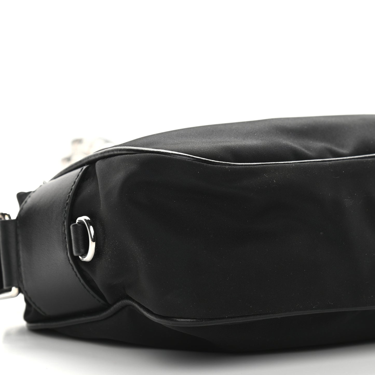 Tessuto Nylon Studded New Vela Shoulder Bag Black Astrale