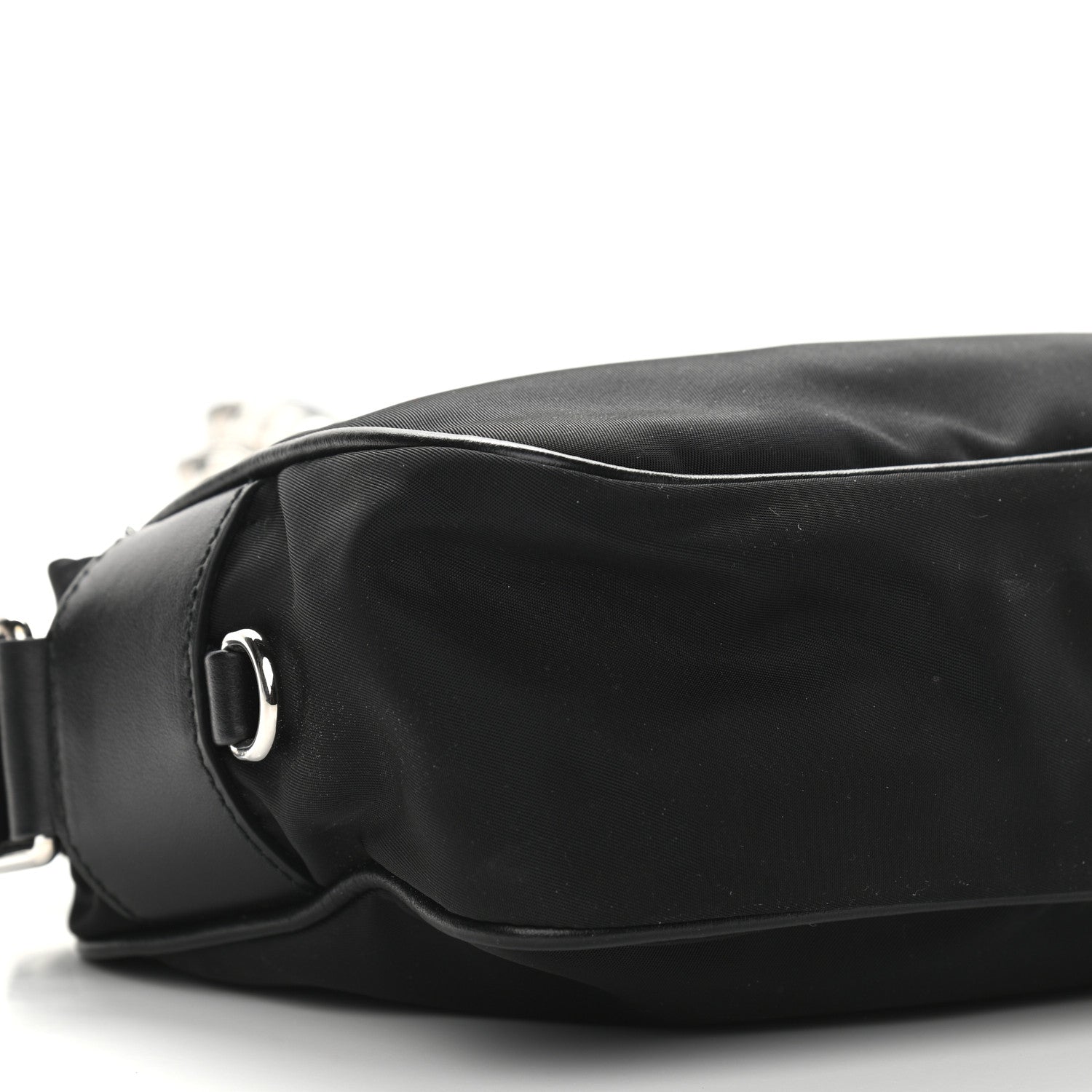 Prada Tessuto Nylon Studded New Vela Shoulder Bag Black Astrale 10 of 11