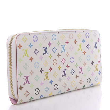 Louis Vuitton Monogram Multicolor Zippy Wallet White Litchi 3 of 6