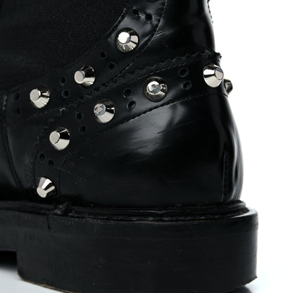 Balenciaga Calfskin Womens Studded Chelsea Boots 37 Black 22 of 30