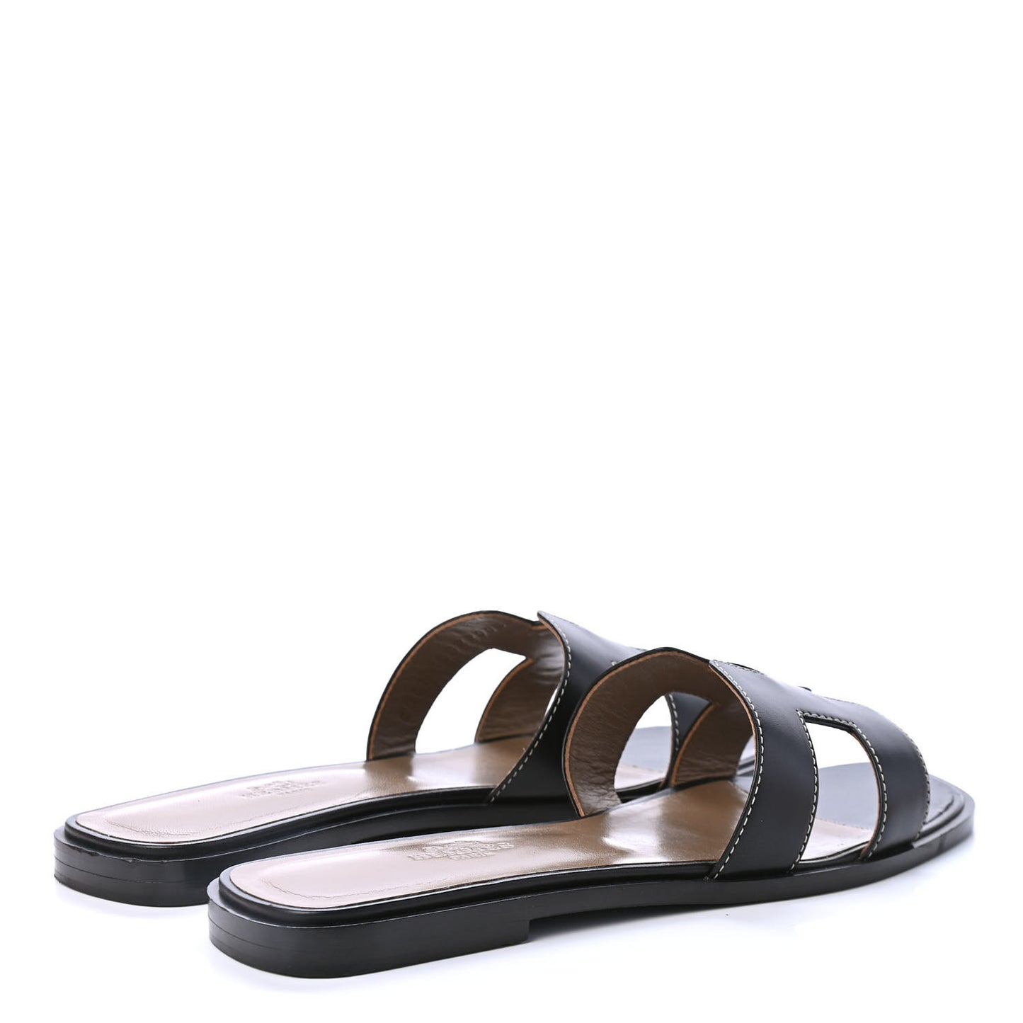 Box Calfskin Oran Sandals 38.5 Black