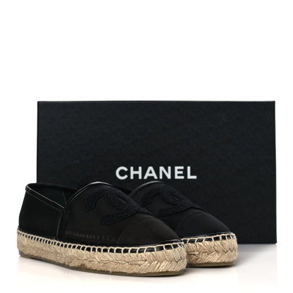 Chanel Mesh Grosgrain CC Espadrilles 36 Black 9 of 9