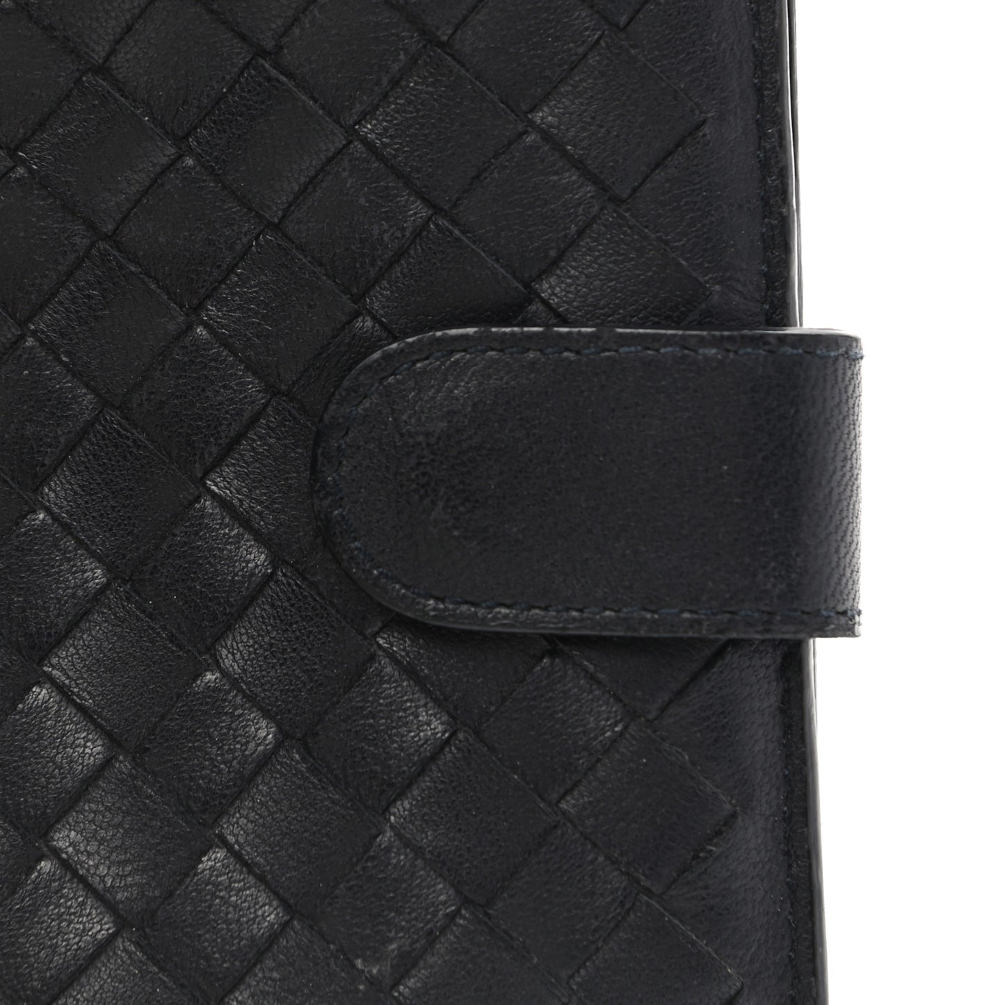 Nappa Intrecciato French Flap Wallet Black