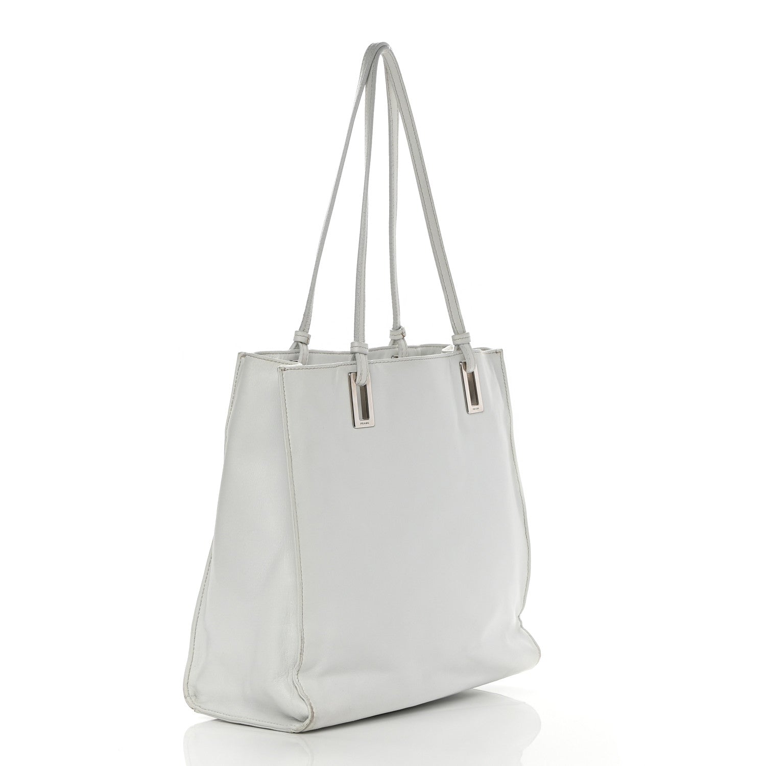 Prada Soft Calfskin Tote White 3 of 21
