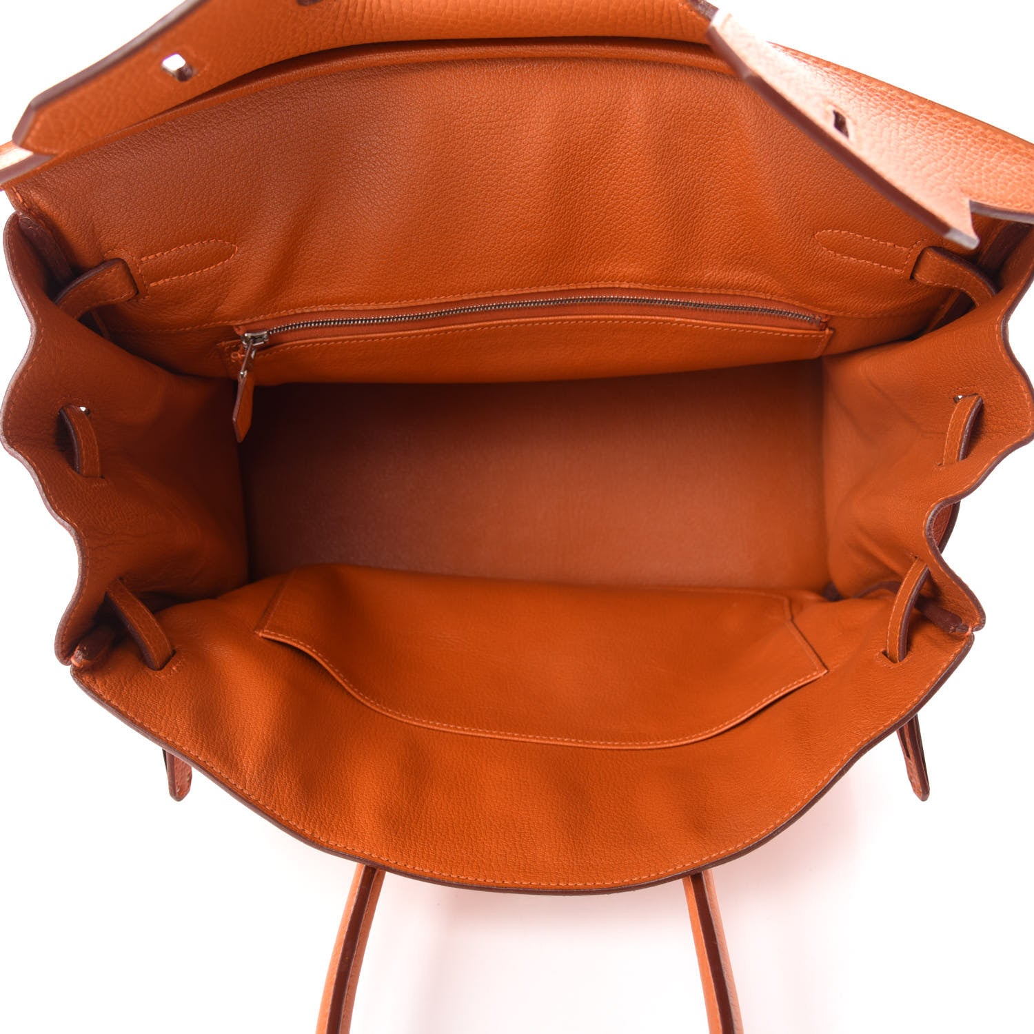 Hermes Taurillon Clemence Birkin 35 Orange 5 of 10