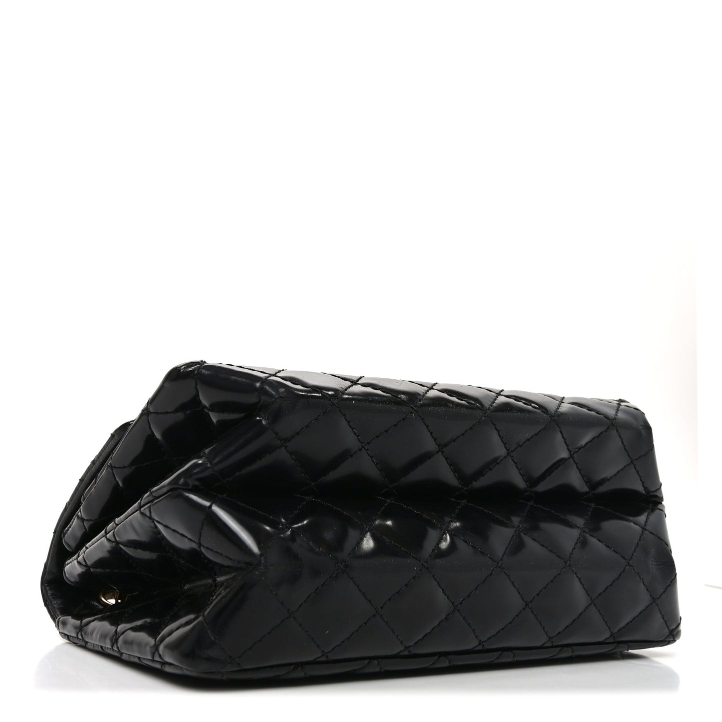 Patent Quilted Accordion Reissue 2.55 Flap Black