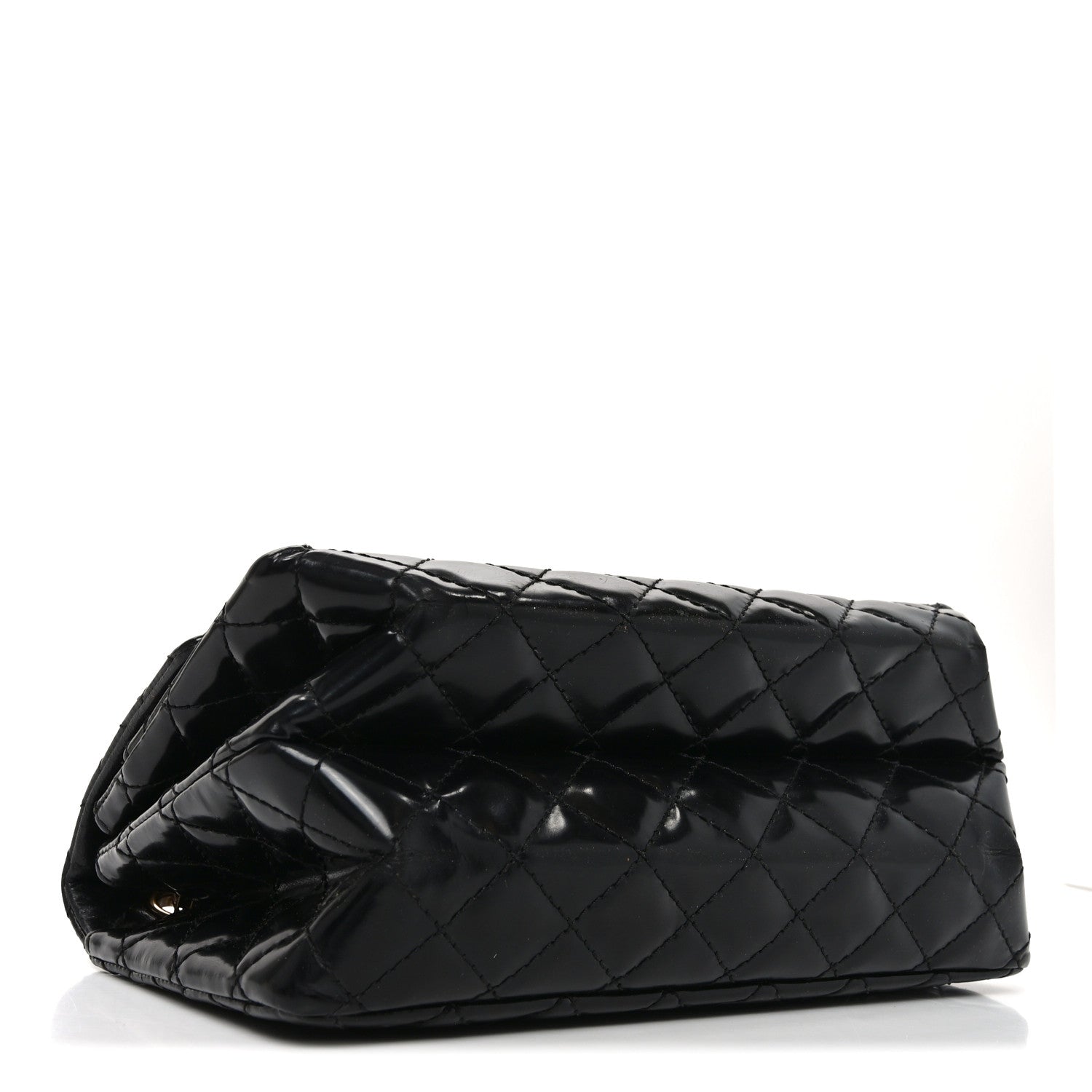 Chanel Patent Quilted Accordion Reissue 2.55 Flap Black 4 of 10
