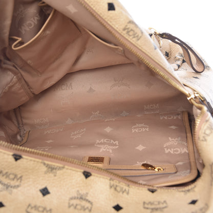 MCM Visetos Medium Studded Stark Backpack Beige 5 of 13