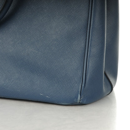 Prada Saffiano Large Galleria Double Zip Tote Bluette 10 of 11