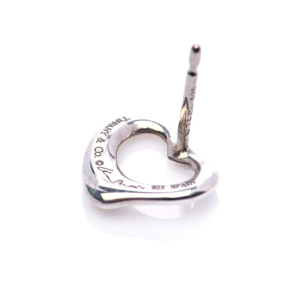 Tiffany Sterling Silver 11mm Elsa Peretti Open Heart Earrings 5 of 6