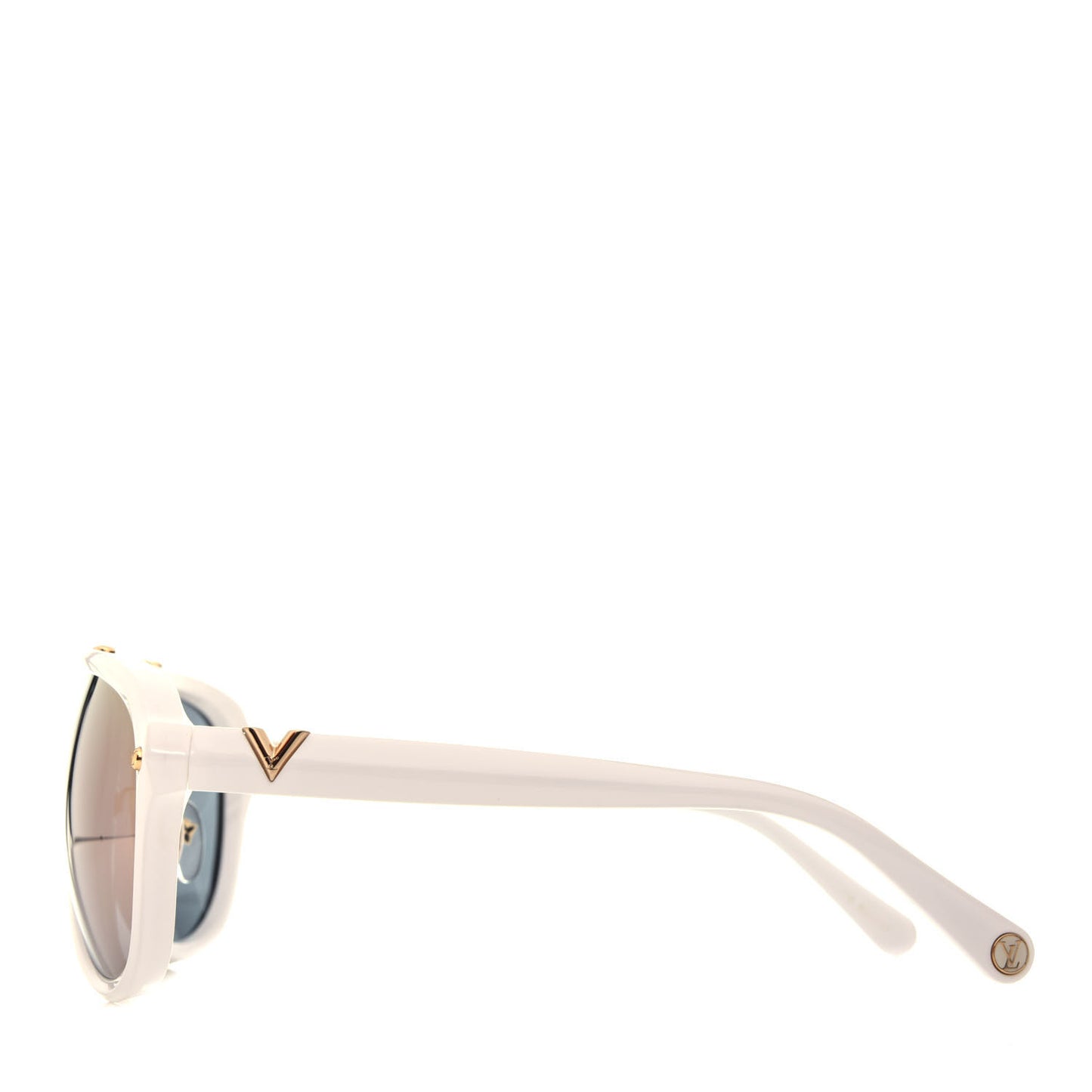 Acetate Aviator Serpico Studded Sunglasses Z2357W White