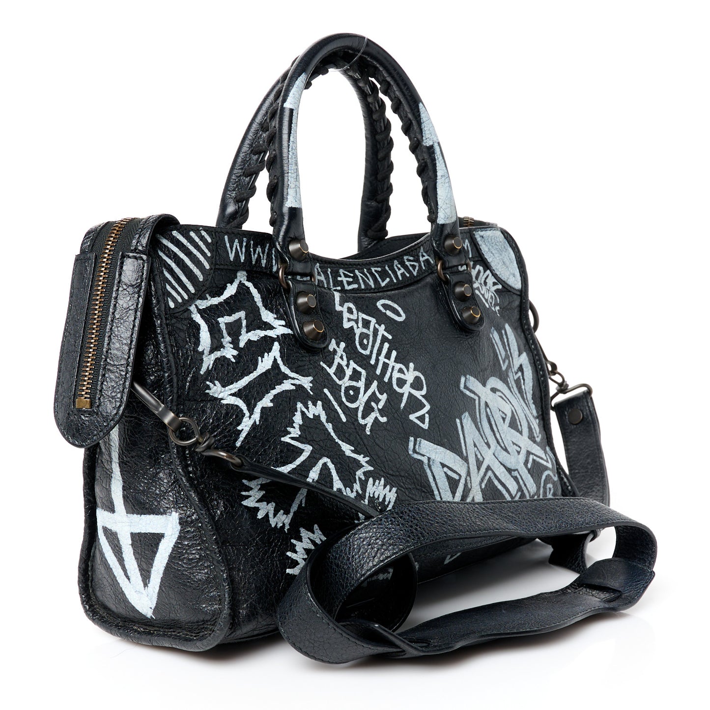 Agneau Classic Hardware Graffiti All Over S City Black Black