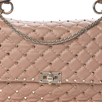 Valentino Garavani Nappa Large Rockstud Spike Shoulder Bag Soft Noisette 8 of 15