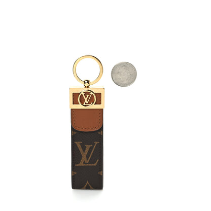 Louis Vuitton Monogram Dauphine Dragonne Bag Charm Key Holder Brown 2 of 6