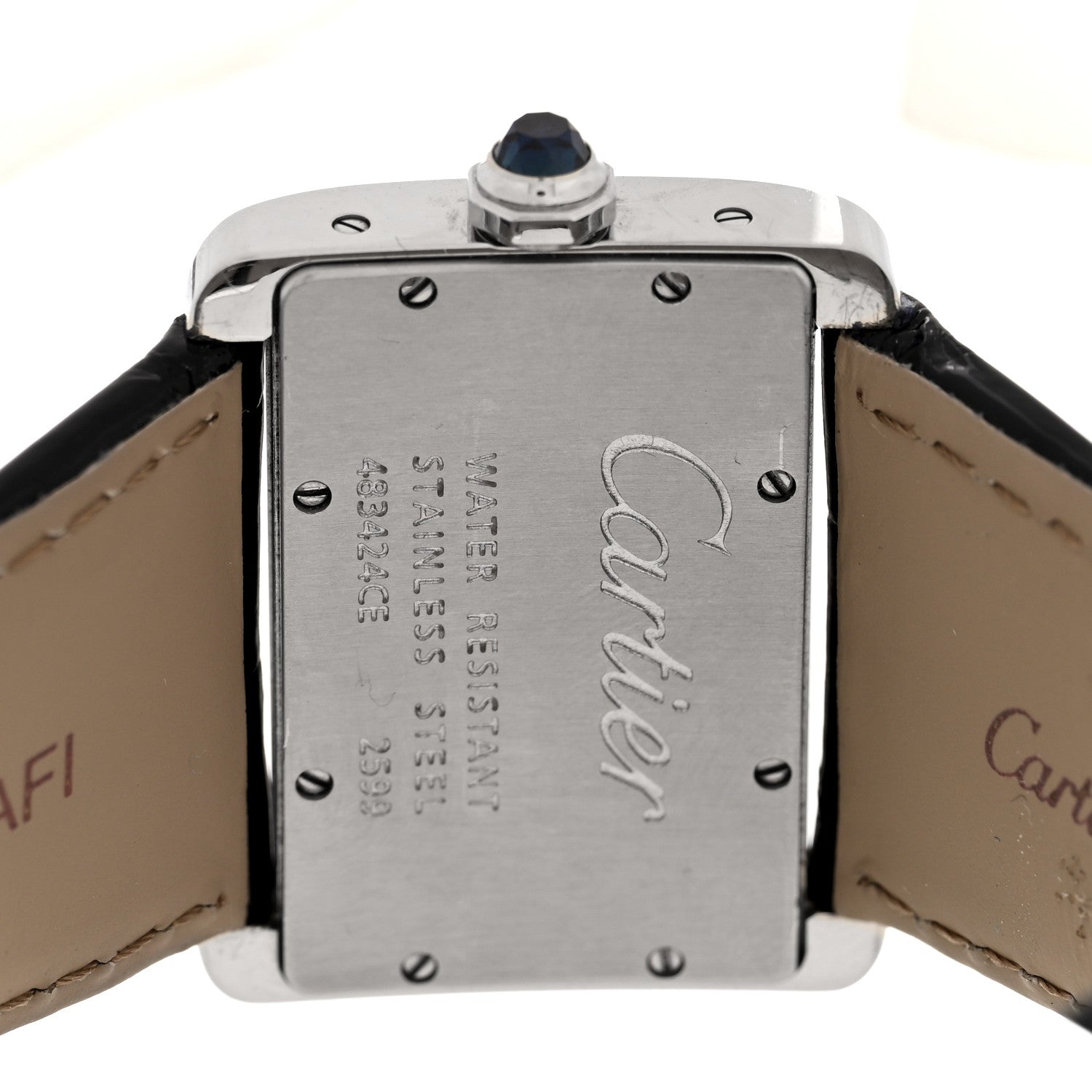 Cartier Stainless Steel Alligator 32mm Tank Divan Quartz Watch 4 of 5