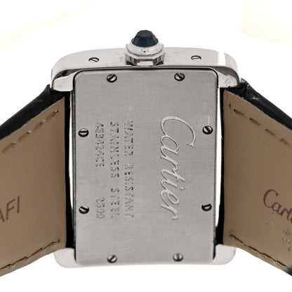 Cartier Stainless Steel Alligator 32mm Tank Divan Quartz Watch 4 of 5