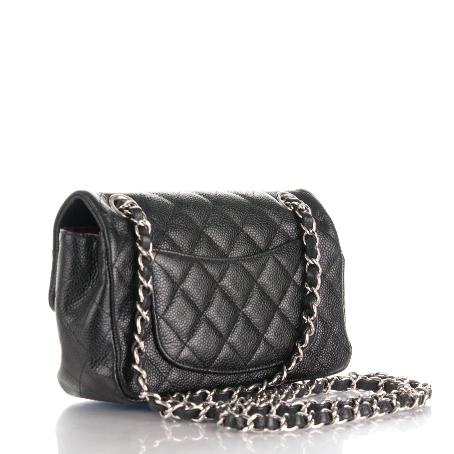 Caviar Quilted Mini Rectangular Flap Black