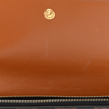 Celine Triomphe Canvas Lambskin Wallet On Strap Tan 12 of 12