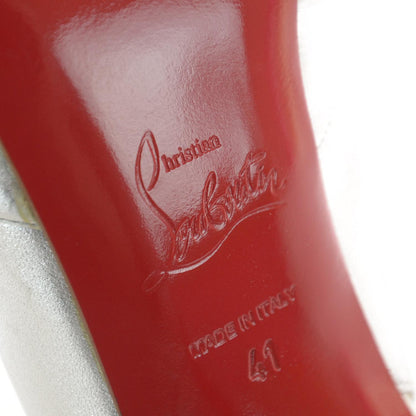 Christian Louboutin Calfskin Jenny 100 Pumps 41 Silver 5 of 6